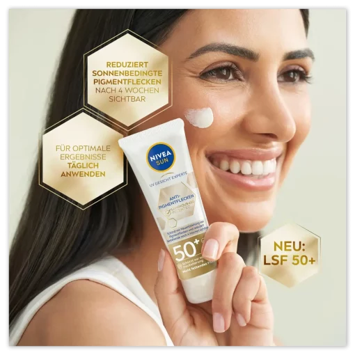 NIVEA SUN Zonnebrand Gezicht Anti Pigmentatie SPF 50+ 40 ml poster 01