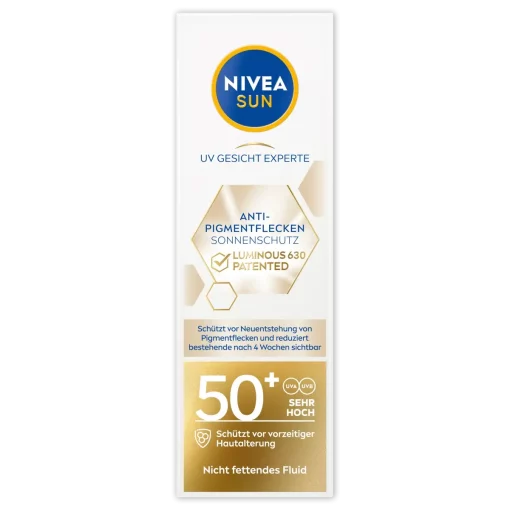 NIVEA SUN Zonnebrand Gezicht Anti Pigmentatie SPF 50+ 40 ml verpakking voorzijde