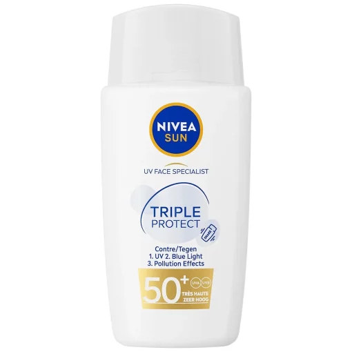 NIVEA SUN Zonnebrand Gezicht, triple protect, SPF 50+, 40 ml flacon los