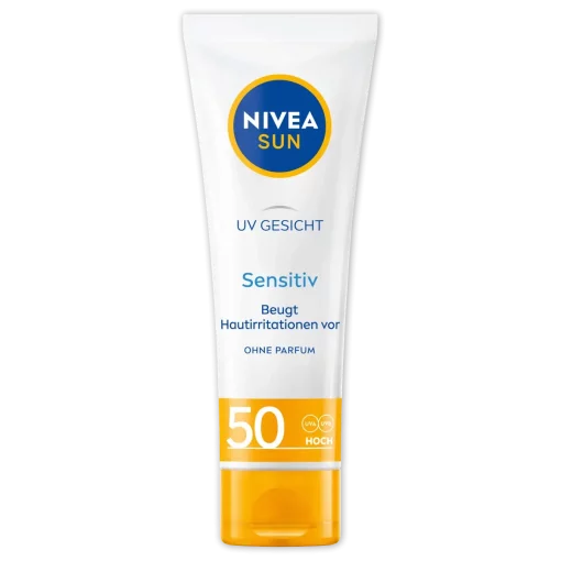 Nivea Sun Zonnecrème Gezicht Gevoelig SPF 50, 50 ml tube