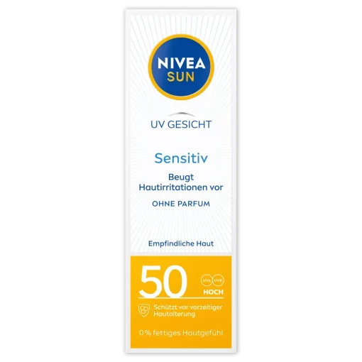 Nivea Sun Zonnecrème Gezicht Gevoelig SPF 50, 50 ml