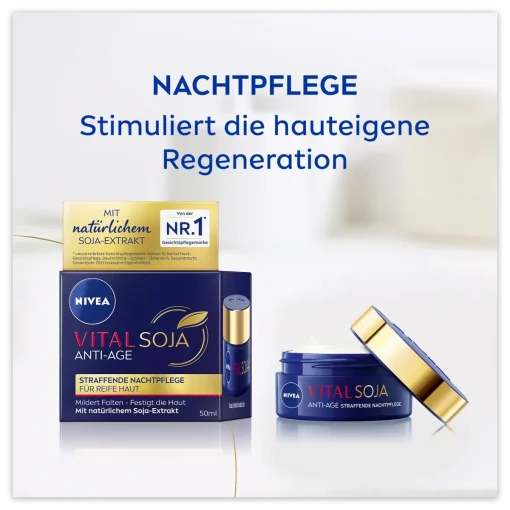 Nivea Vital Soja Anti-Age Nachtcrème 50ml regeneratie