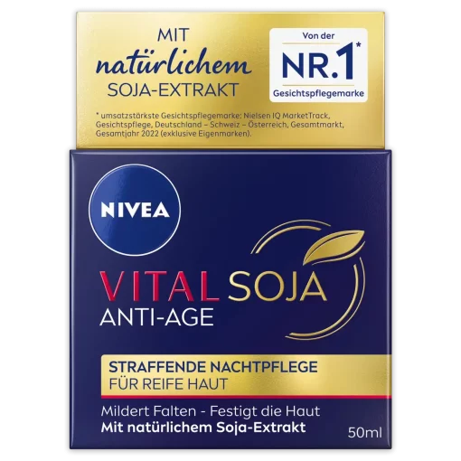 Nivea Vital Soja Anti-Age Nachtcrème 50ml verpakking voorzijde