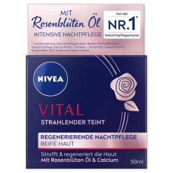 Nivea Vital Stralende Nachtcrème 50ml verpakking voorzijde