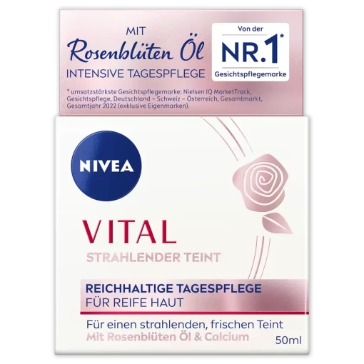 Nivea Vitale Stralende Teint Dagcrème, 50 ml verpakking voorzijde