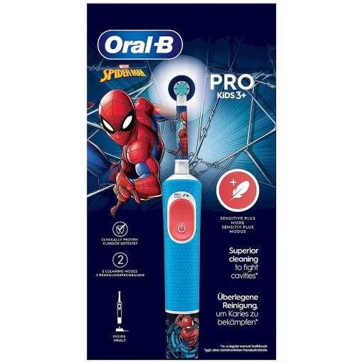 Oral-B Elektrische Tandenborstel Pro Kids Spider-Man voorzijde verpakking