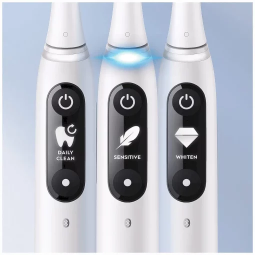 Oral-B iO 7n - Elektrische Tandenborstel - Wit soorten display icons