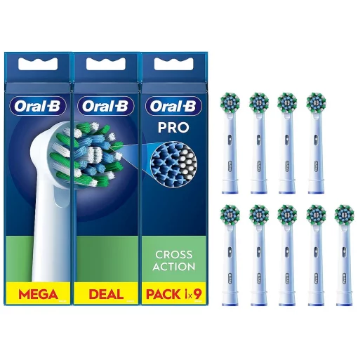 Oral-B Pro CrossAction 9 stuks Wit verpakking en borstels