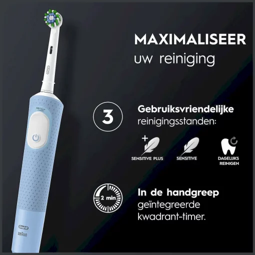 Oral-B Vitality Pro Blauw Elektrische Tandenborstel maximaliseer uw reiniging