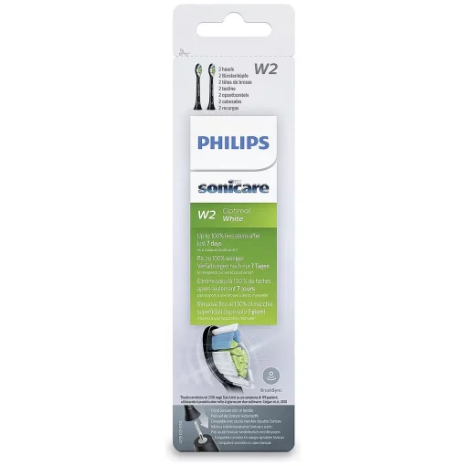 Philips Sonicare W2 Optimal White HX6062/13 - Opzetborstels - 2 stuks voorzijde verpakking