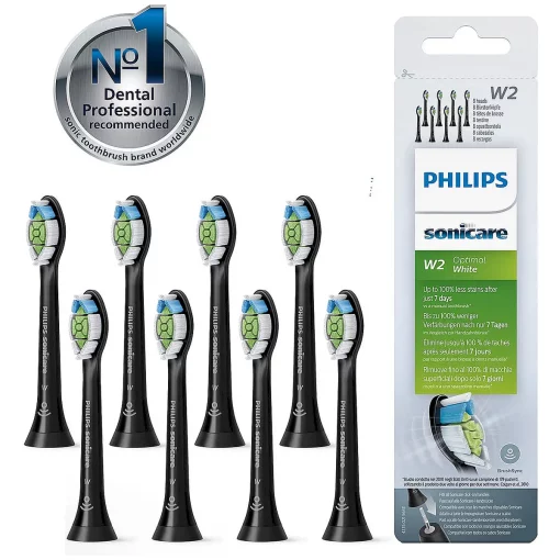 Philips Sonicare W2 Optimal White HX6068/13 - Opzetborstels - 8 stuks de nr. 1 voorzijde verpakking