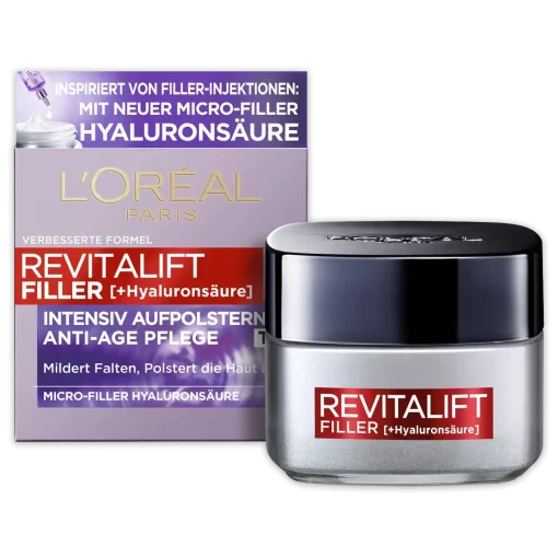 L’Oréal Paris Revitalift Filler Dagcrème 50ml voor verouderende, gecombineerde, normale en gevoelige huid