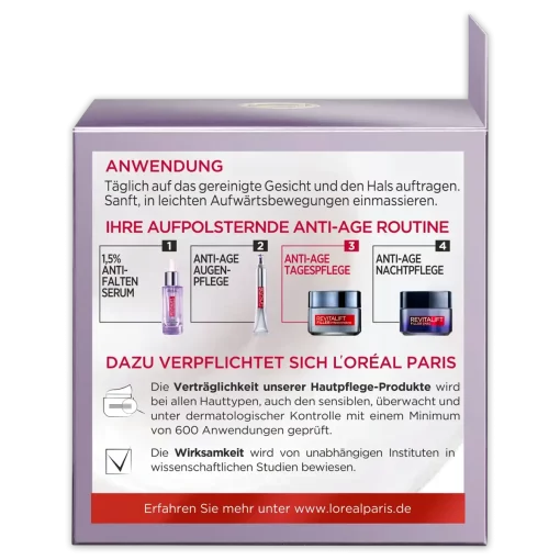 L’Oréal Paris Revitalift Filler Dagcrème 50ml verpakking rechterzijde