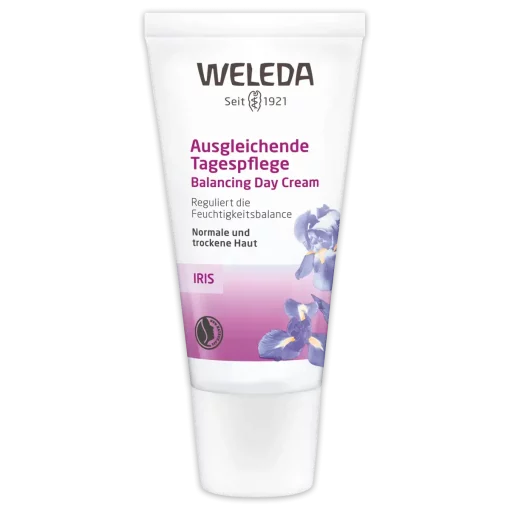 Weleda Balancerende Dagcrème Iris 30ml 100% Natuurlijk flacon voorzijde