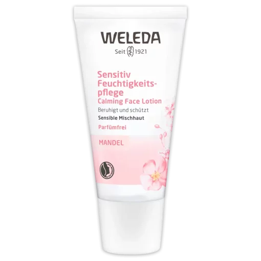 Weleda Verzachtende Gezichtscrème Light Amandel 30ml 100% natuurlijk flacon voorzijde