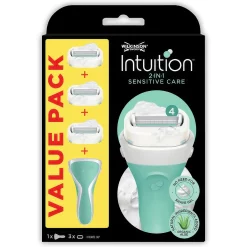 Wilkinson Sword Intuition 2-in-1 Sensitive Care Houder met 3 Navulmesjes