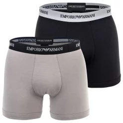 Emporio Armani Trunk Boxershorts Heren 2-pack zwart en grijs maat M