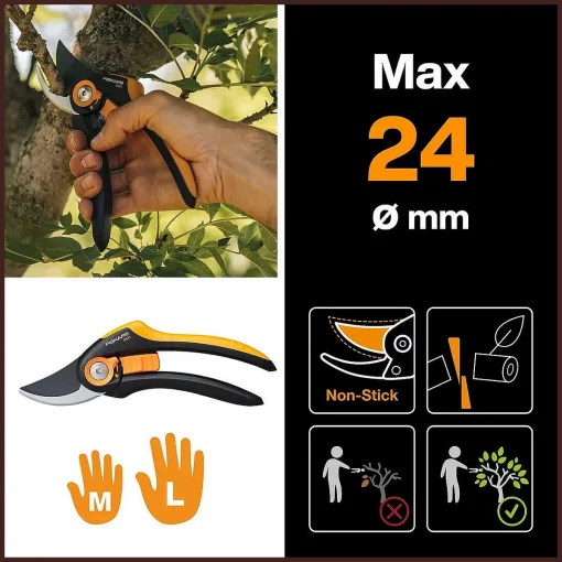 Fiskars Plus Metalen Snoeischaar P541 Ø 24 mm max