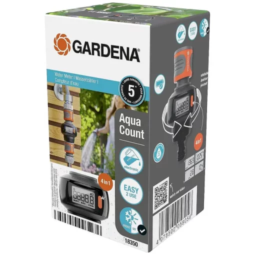 Gardena AquaCount Watermeter 18350-20 Werkt op batterijen verpakking