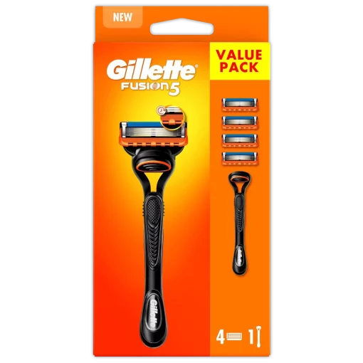 Gillette Fusion 5 één handvat met 4 navulmesjes