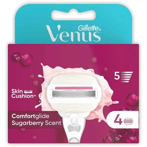 Gillette Venus ComfortGlide Sugarberry Navulmesjes 4 Stuks