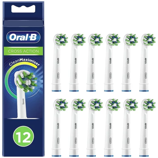 Oral-B Pro Cross Action Opzetborstels Met CleanMaximiser Technologie 12 Stuks