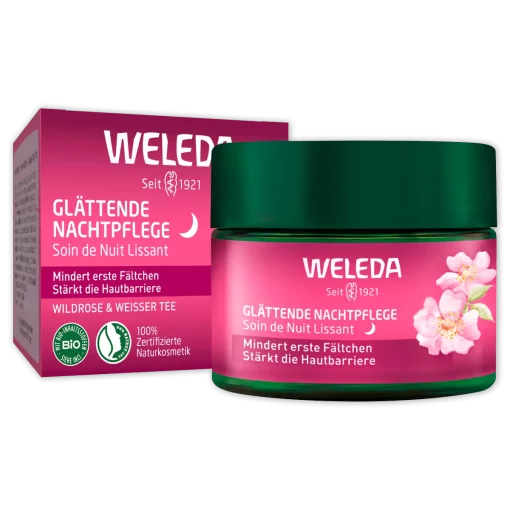 Weleda Nachtcrème Verzachtende Wilde Roos & Witte Thee, 40 ml