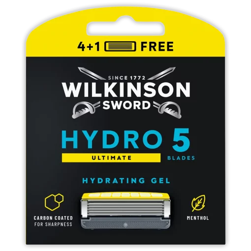 Wilkinson Hydro 5 Ultimate 4 plus 1 Gratis, 5 stuks