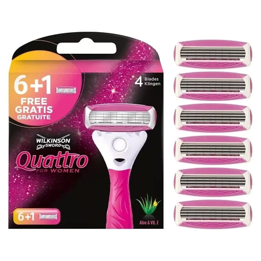 Wilkinson Sword Quattro For Women 6+1 - Scheermesjes voor vrouwen