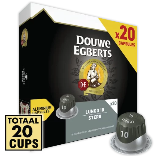 Douwe Egberts Lungo Sterk Koffiecups - Intensiteit 10/12 - 20 capsules