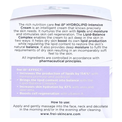 Frei Öl IntensivCreme Lipid Balance Complex verpakking links