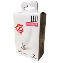 Frosted Flame LED-lamp E14 2-pack voorzijde