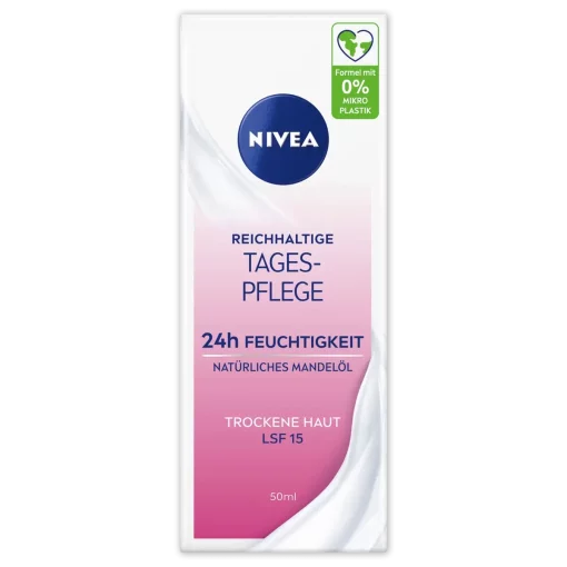 Nivea Gezichtscrème Essentials droge huid SPF 15, 50ml verpakking voorzijde