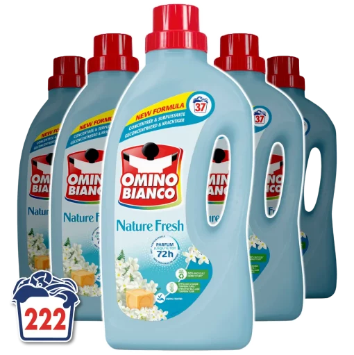 Omino Bianco Nature Fresh Vloeibaar Wasmiddel - 6 x 1,48L (222 Wasbeurten)