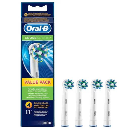 Oral-B Cross Action Opzetborstels - 4 stuks