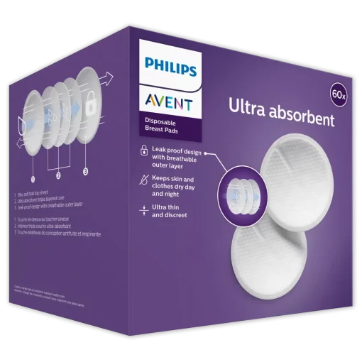 Philips Avent Borstkompressen, 60 stuks maat M