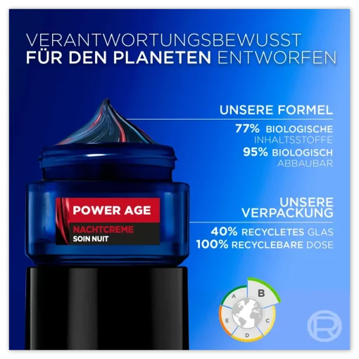 L'Oréal Men Expert Power Age Nachtcrème - Hydratatie & Versteviging verantwoordelijk