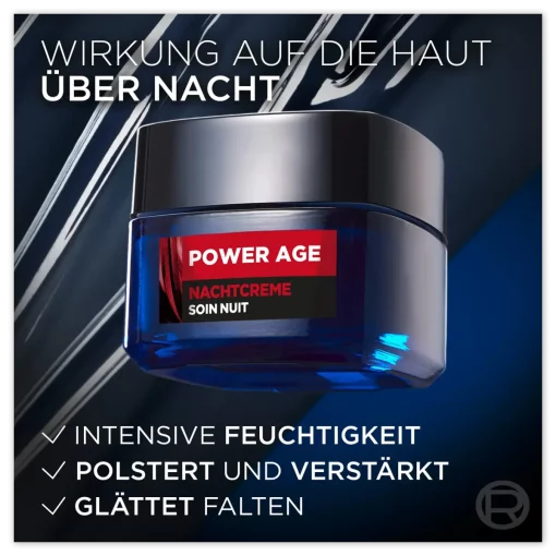 L'Oréal Men Expert Power Age Nachtcrème - Hydratatie & Versteviging werking