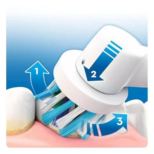 Oral-B Opzetborstels Cross Action 10 stuks beweging