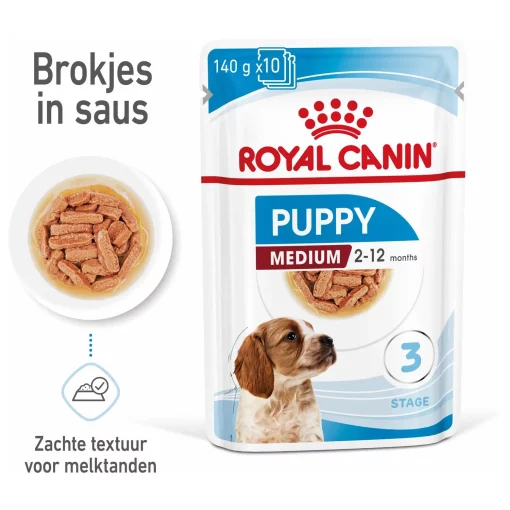 Royal Canin Medium Puppy Hondenvoer 10 x 140 gram