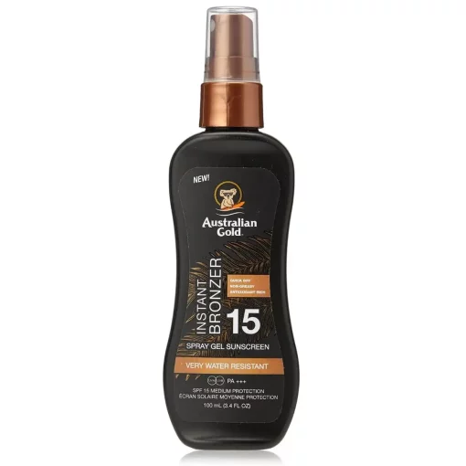 Australian Gold Spray Gel Met Bronzer SPF15 237ml