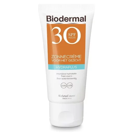 Biodermal Hydraplus SPF30 50ml Hydraterende zonnecrème gezicht