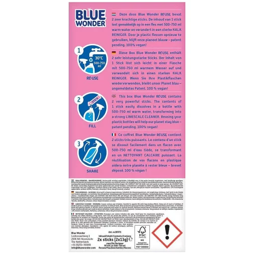 Blue Wonder Herbruikbare Kalkreiniger Sticks (12 x 2 stuks) Duurzaam & Krachtig - Afbeelding 2