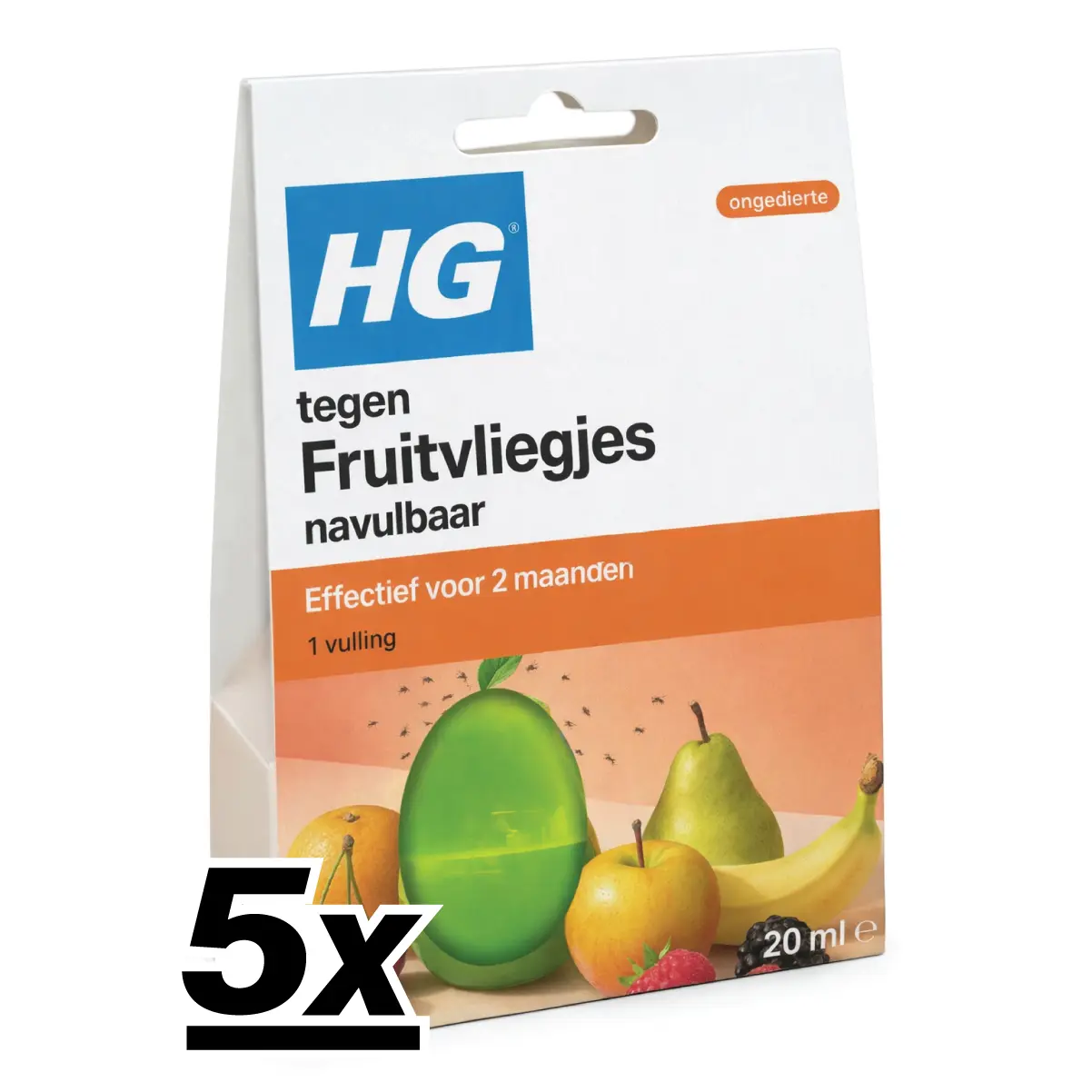 5x HG Fruitvliegjesval (20ml) 3 5x HG Fruitvliegjesval
