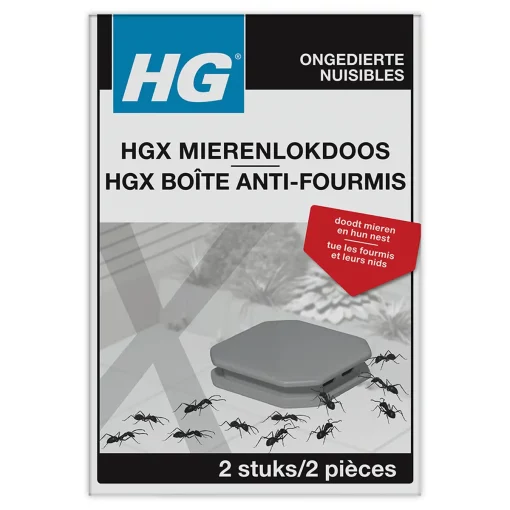 HGX Mierenlokdoos (2-pack) Effectieve Bestrijding van Mieren Binnen & Buiten - Afbeelding 2