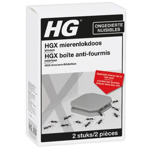 HGX Mierenlokdoos (2-pack) Effectieve Bestrijding van Mieren Binnen & Buiten