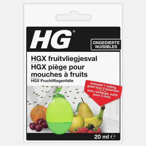 HG Tegen Fruitvliegjes (20ml) Effectieve en Navulbare Fruitvliegjesval +1 Navulling - Afbeelding 2