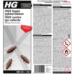 HGX Tegen Kakkerlakken (400ml) Effectieve en Geurloze Spray label