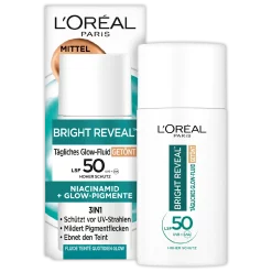 L'Oréal Bright Reveal SPF50 MITTEL Getinte Glow Fluid 50ml