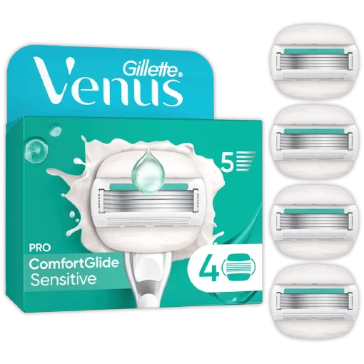 Gillette Venus Pro Comfortglide Sensitive 4-Pack Gladde huid zonder irritatie